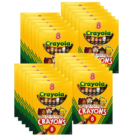 Crayola Multicultural Crayons, Regular Size, PK192 BIN008W